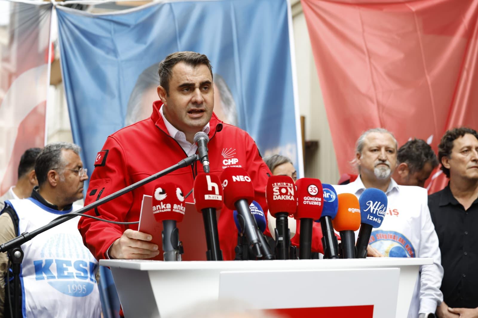 HABER/Sait TEMURCumhuriyet Halk Partisi İzmir İl Başkanı Çağatay Güç il